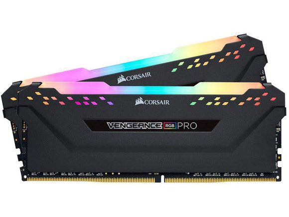 CORSAIR VENGEANCE RGB PRO 16GB 2666MHZ DDR4 MEMORY - BLACK