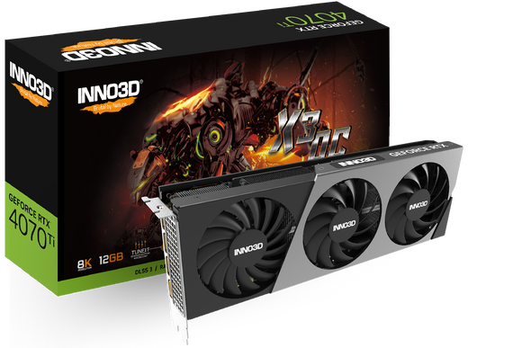 INNO3D GEFORCE RTX 4070 TI X3 OC GRAPHICS CARD